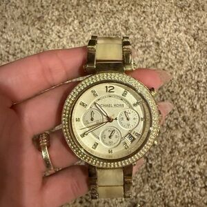 Michael Kors Gold and Cream Women's Watch